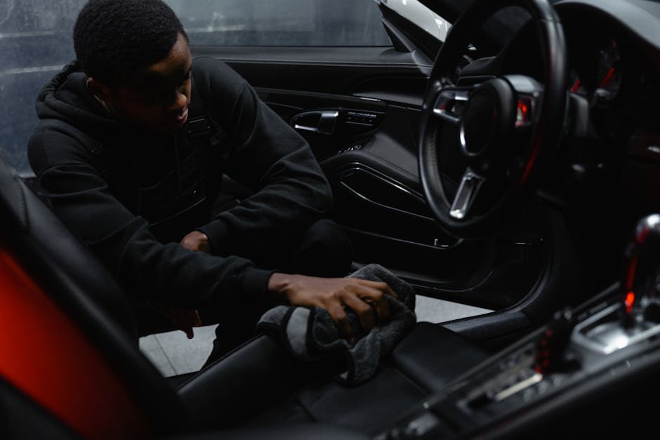 Cleaning car interior detailing