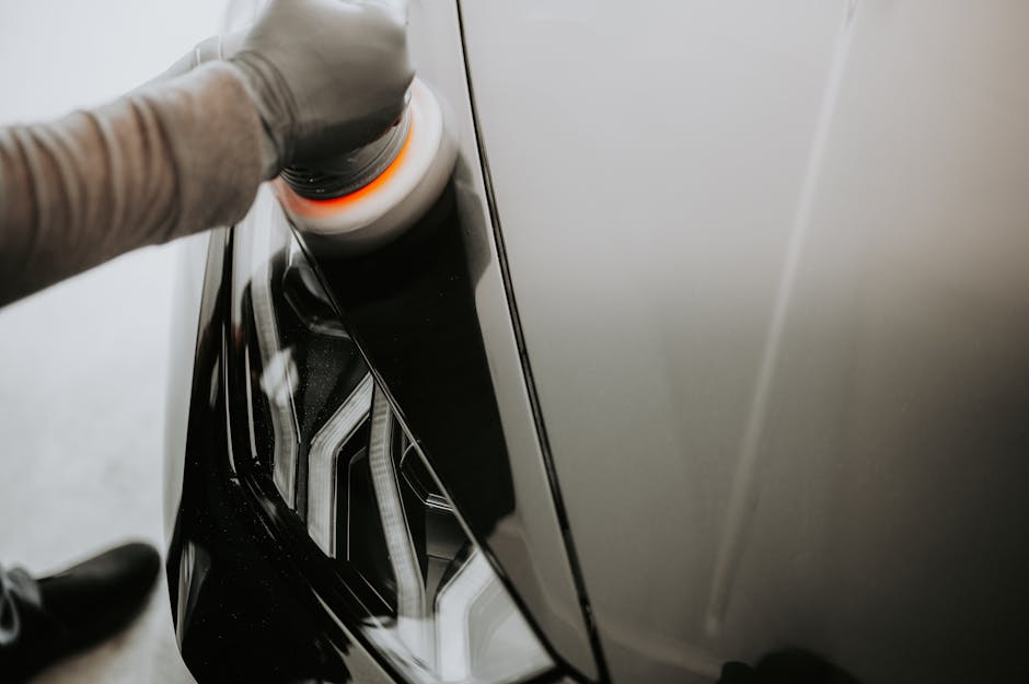 Polishing car paint to a shine